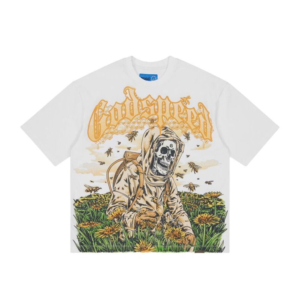 Godspeed NextGen Crew Neck T-Shirt Save the Bees II Mens White SAVE THE BEES